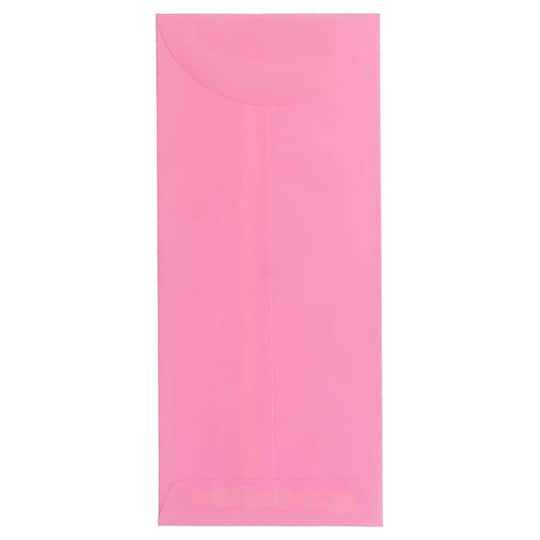 JAM Paper 4.75" x 11" Ultra Pink Business Envelopes, 25ct.